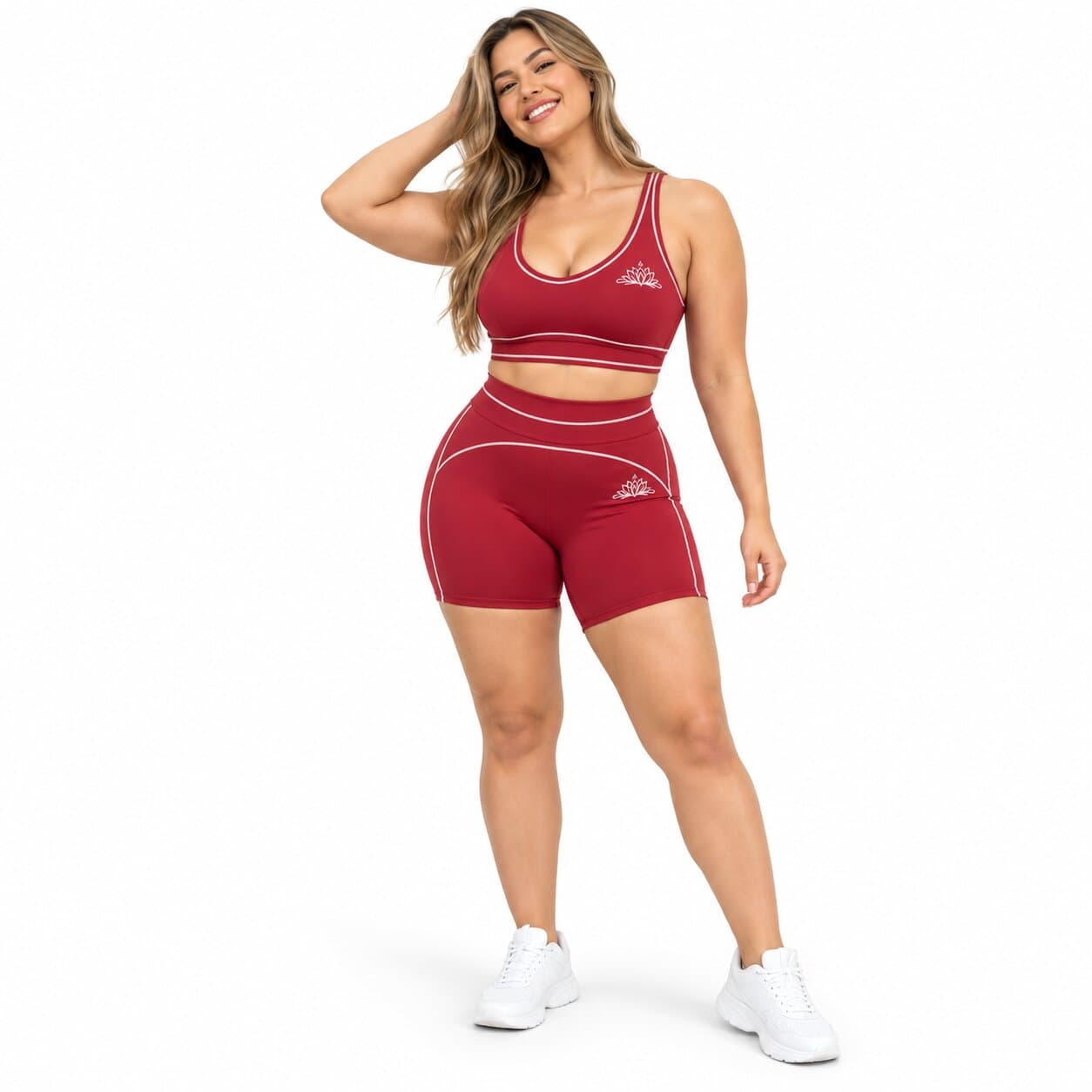 Set Aura — en Rojo, con modelo